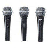3x Shure SV100 Dynamisches Hand-Gesangsmikrofon inkl. Kabel